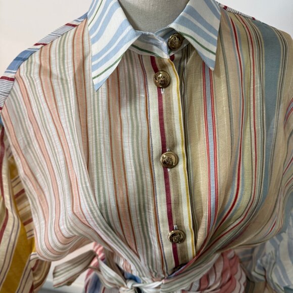 Zimmermann Rebellion Striped Midi Dress - Picture 6 of 11